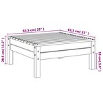 vidaXL Repose-pied de jardin bois de pin massif