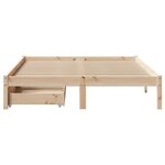 vidaXL Cadre de lit sans matelas 135x190 cm bois de pin massif