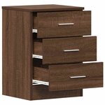 vidaXL Table de chevet Chêne marron 38x35x56 cm Bois d'ingénierie