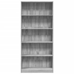 vidaXL Bibliothèque sonoma gris 80x24x176 cm bois d'ingénierie