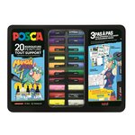 Mallette Métal 20 Marqueurs POSCA Manga Hero Assortis POSCA