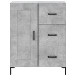 vidaXL Buffet haut Gris béton 69 5x34x180 cm Bois d'ingénierie