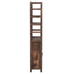 vidaXL Vitrine Marron foncé 46x24x140 cm Bois massif de Paulownia