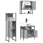 vidaXL Ensemble de meubles de salle de bain 3 Pièces Sonoma gris