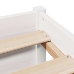 vidaXL Lit bibliothèque sans matelas blanc 140x190 cm bois pin massif