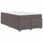 vidaXL Cadre de lit avec matelas Gris 120 x 200 cm tissu