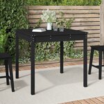 vidaXL Table de jardin noir 82 5x82 5x76 cm bois massif de pin