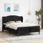 vidaXL Cadre de lit avec tête de lit Noir 140 x 190 cm Velours