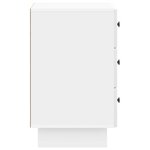 vidaXL Cabinet de chevet avec tiroir Blanc brillant 43 x 41 x 66 5 cm