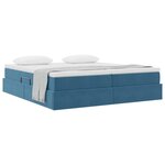 vidaXL Lit avec rangement et matelas Bleu foncé 200 x 200 cm Velours