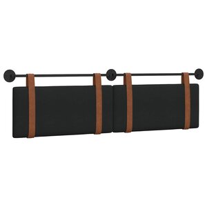 vidaXL Tête de lit suspendue Uni Noir 190 x 55 x 5 cm PU antique