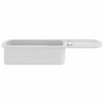 vidaXL Évier de cuisine Granit Seul lavabo Blanc