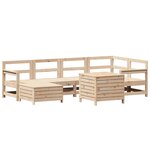 vidaXL Salon de jardin 7 Pièces bois de pin massif
