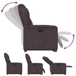vidaXL Fauteuil inclinable marron foncé tissu