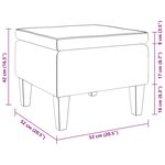 vidaXL Tabouret avec pieds en bois Gris clair Velours