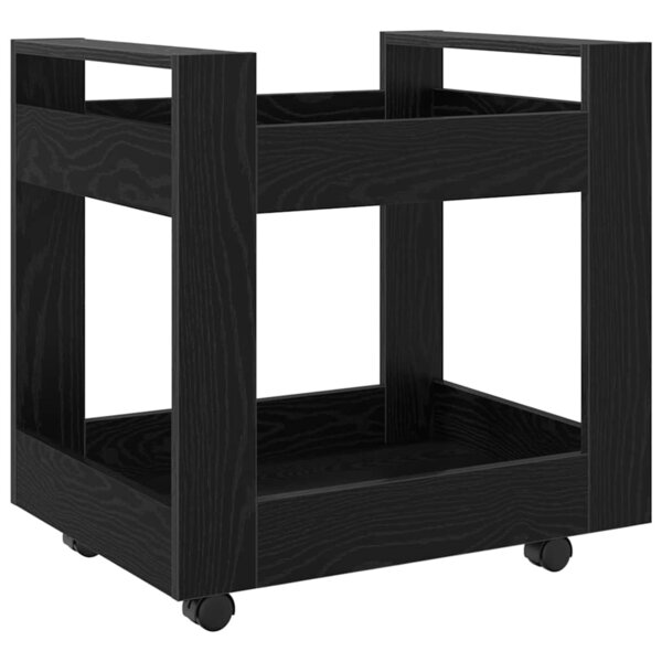 vidaXL Trolley de Bureau Chêne noir 60 x 45 x 60 cm Bois d'ingénierie