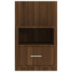 Vidaxl table de chevet murale chêne marron