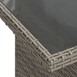 vidaXL Salon de jardin 9 Pièces avec coussins gris résine tressée