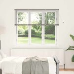 vidaXL Store de Fenêtre avec des rideaux Manuel Argent Aluminium