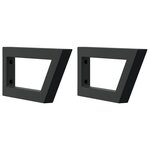 vidaXL Étagère de vasque murale acier et bois massif d'acacia