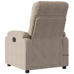 vidaXL Fauteuil inclinable de massage taupe tissu microfibre