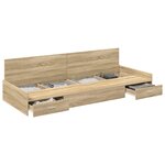 vidaXL Cadre de lit Chêne Sonoma 80 x 200 cm Bois d'ingénierie