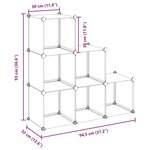 vidaXL Cubes de rangement 6 Pièces Transparent PP