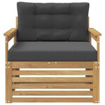 vidaXL Canapé d’extérieur Polyester Blanc et anthracite
