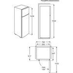 Faure ftan24fu0 réfrigérateur congélateur haut - 205l (164l+41l) - froid statique - l55x h143 4 - silver