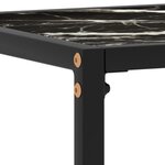 Vidaxl table console noir 60x35x75 cm verre trempé