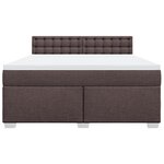 vidaXL Sommier à lattes de lit avec matelas Marron foncé 180x200 cm