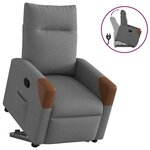 vidaXL Fauteuil inclinable Gris foncé Tissu