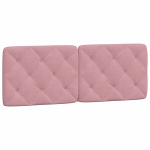 vidaXL Coussin de tête de lit rose 140 cm velours