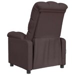 vidaXL Fauteuil de massage Marron foncé Tissu