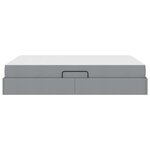 vidaXL Lit avec rangement et matelas Gris clair 140 x 190 cm Polyester