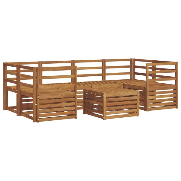 vidaXL Ensemble de canapés d'extérieur 7 pc Naturel