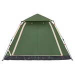 vidaXL Tente de camping à dôme 5 personnes vert libération rapide