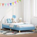 vidaXL Cadre de lit pour enfants avec tête de lit Bleu 80 x 200 cm PU