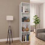 vidaXL Bibliothèque/Meuble TV Blanc brillant Bois d’ingénierie