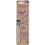 Stylo à bille 825 copeaux  blister de 2  bleu caran d'ache