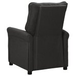vidaXL Fauteuil inclinable Noir Tissu