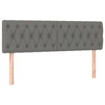 vidaXL Sommier à lattes de lit avec matelas Gris foncé 140x190cm Tissu