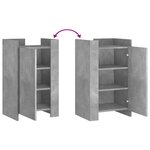 vidaXL Buffet gris béton 45x35x75 cm Bois d'ingénierie