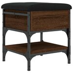 vidaXL Banc à chaussures chêne marron 42x42x45 cm bois d'ingénierie