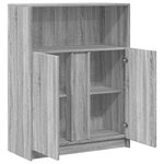 vidaXL Buffet avec LED sonoma gris 77x34x100 cm bois d'ingénierie