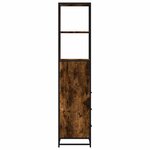 vidaXL Armoire de salle de bain chêne fumé 35x37 5x166 cm