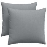 vidaXL Coussins de canapé 2 Pièces Gris clair 45 x 45 cm tissu