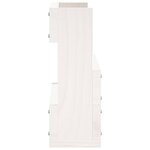vidaXL Étagères à chaussures murales 2 Pièces Blanc 59x9x23 cm Pin massif
