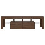 vidaXL Meuble TV avec lumières LED Chêne marron 140x36 5x40 cm