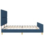 Lit vidaXL bleu 180x200 cm en tissu